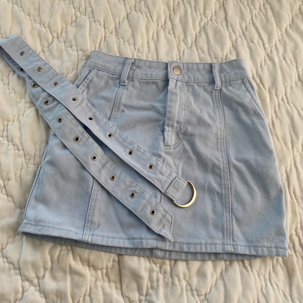 Forever 21 light blue mini skirt.